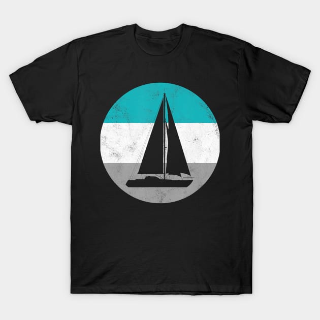 Sailboat Sailing Retro T-Shirt by AlexWu